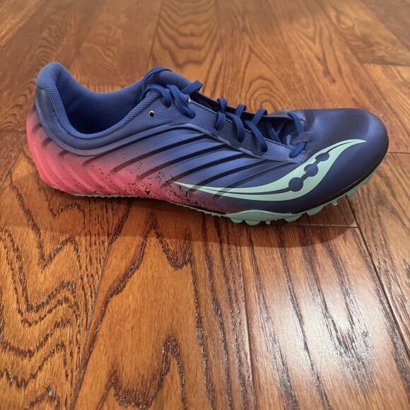 Saucony Spitfire 5 Womens 9.5 Track Spikes Cleats 7 Implements Purple Shoes Run - Picture 5 of 16